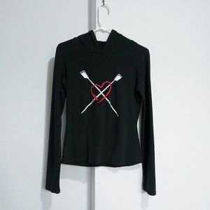 Jonano knit top hoodie
SIZE L run small